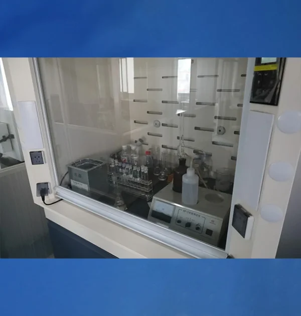 Zinc benzoate quality testing laboratory in production facility