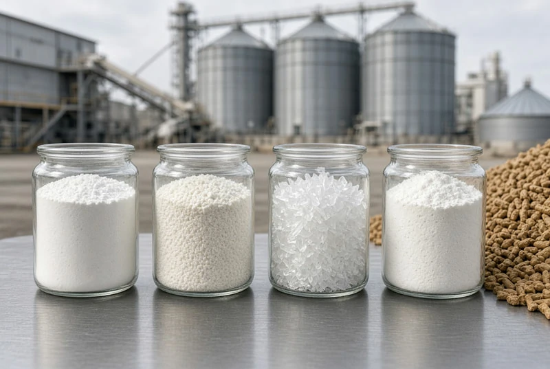 calcium propionate in animal feed compared with sodium propionate and benzoate mold inhibitors